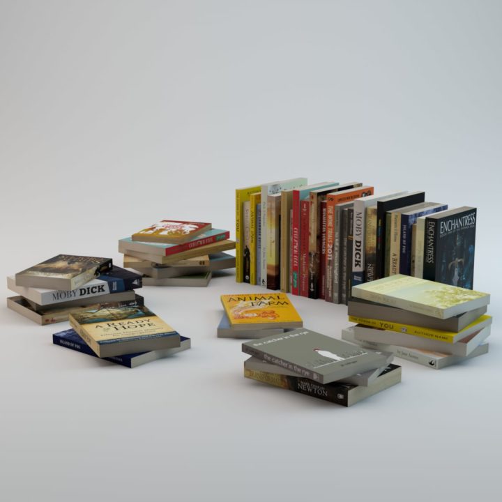 Books02 3D 3D Model