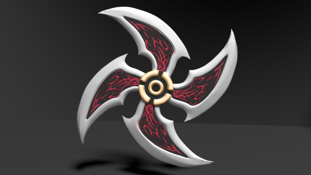 Shuriken of the underworld Free 3D Model