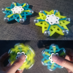 Atom Shaped Fidget Spinner 3D Print Model