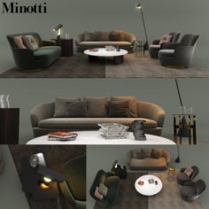 Minotti 2017 Collection setup 3D Model