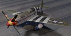 North American P-51B Mustang 3D Model