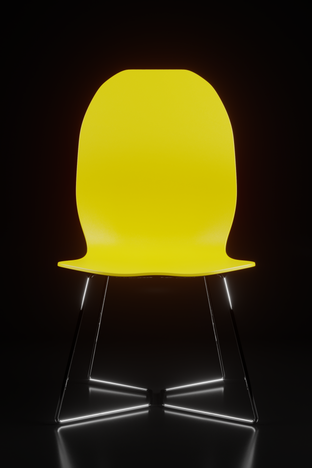 Lemon Retro Chair 3D Model