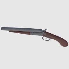 Colt 1877 Sawed Off Shotgun – Game Ready 3D Model