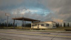 3D models of gas stations that have been abandoned by time 3D Model