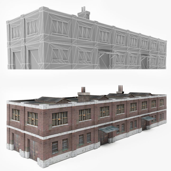 Factory Building 3D model 3D Model