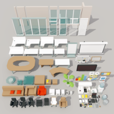 Office items 3D Model