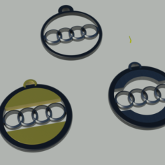 Audi key ring 3D Print Model