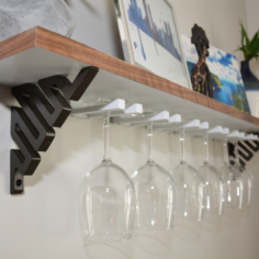 DIY Wine Glass Shelf 3D Print Model