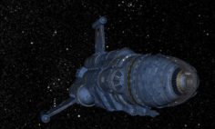 Space battleship 3D Model