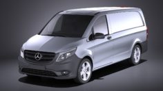 Mercedes Vito PanelVan 2017 VRAY 3D Model