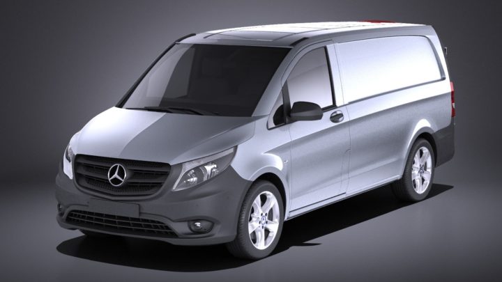 Mercedes Vito PanelVan 2017 VRAY 3D Model