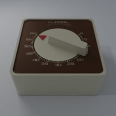 Kitchen Timer Retro Low Poly 3D Model