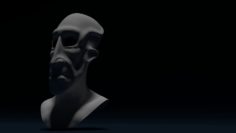 3D Alien Head Bust 3D Model