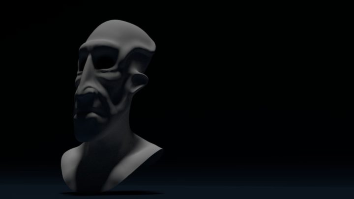 3D Alien Head Bust 3D Model