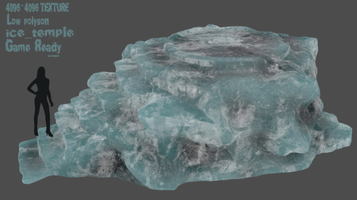 3D ice temple 3D Model