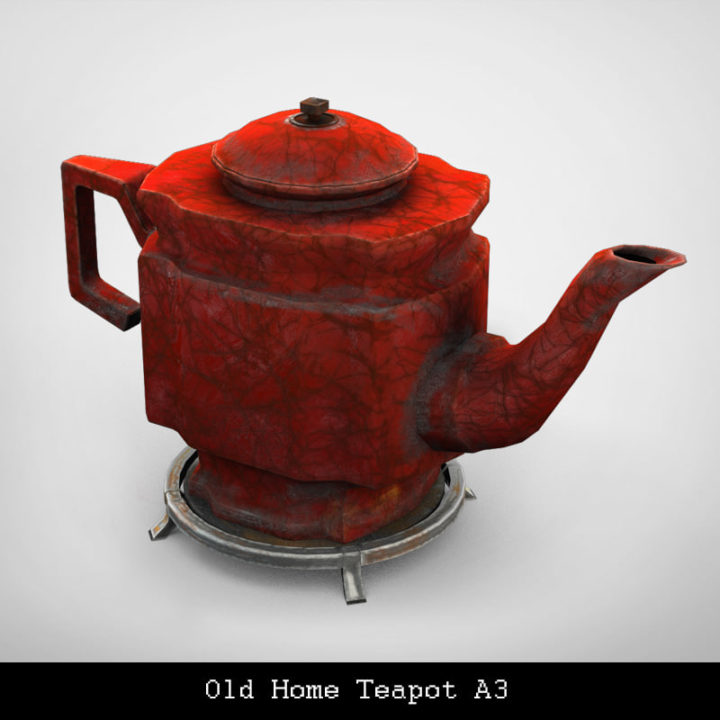 3D Old Home Teapot A3 3D Model