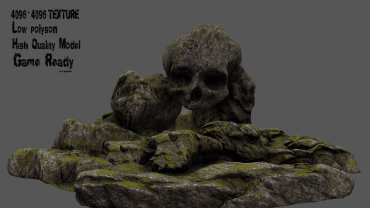 skull cave model 3D Model