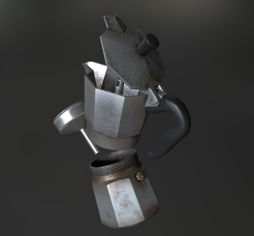 3D Old Italian Kettle 3D Model