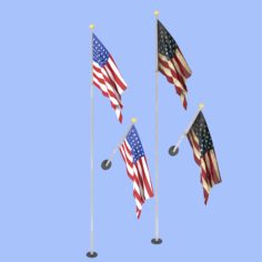 Usa Flag 3D Model
