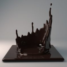 Chocolate Crown Splash 3D Model