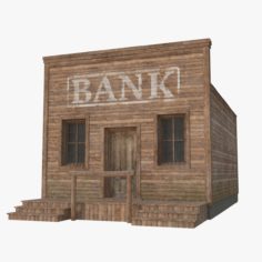 Western Building 1 (Low Poly) 3D Model