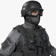 3D Police Special Force Officer 3D Model