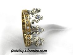 Wedding ring Crown 3D Model
