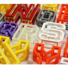 BEAM 3D printable Typeface 3D Print Model