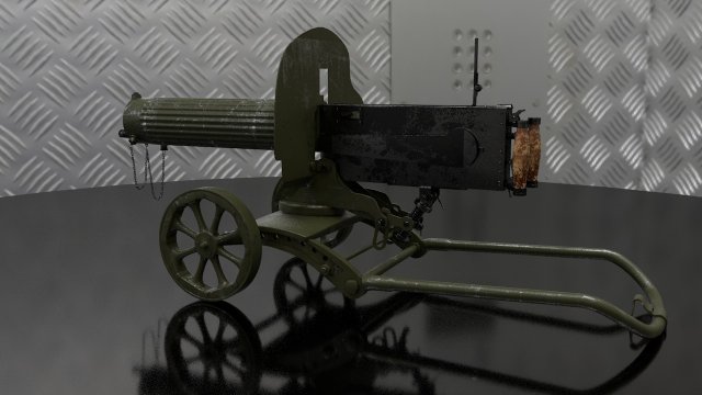 Maxim Machine Gun 3D Model