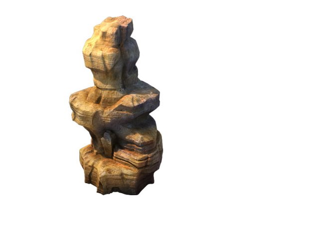 Game Model – Desert Gobi – Wind Stone 17 3D Model