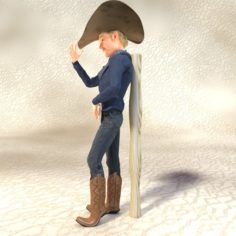 Cowboy						 Free 3D Model