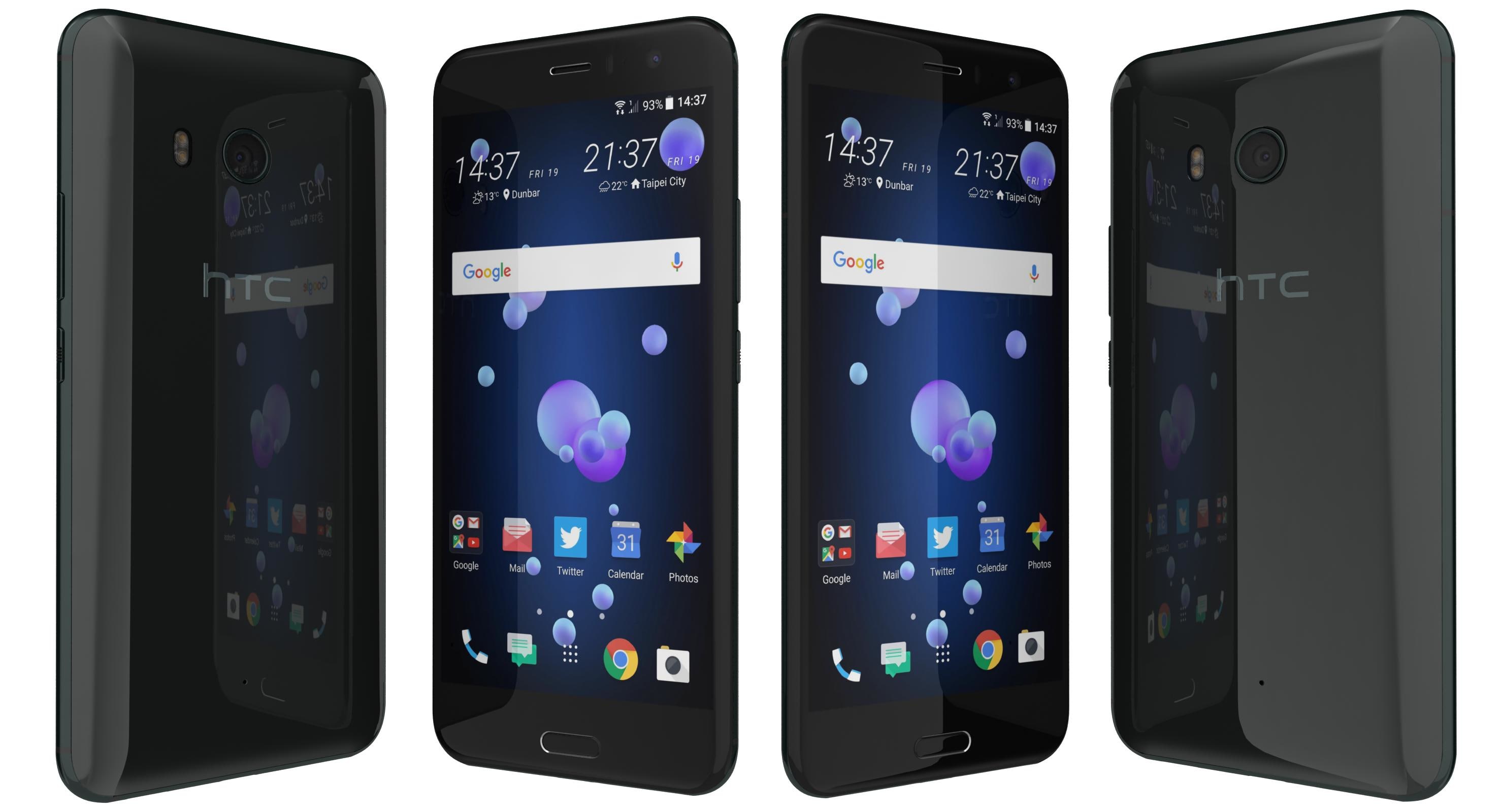 HTC U11 Brilliant Black 3D Model