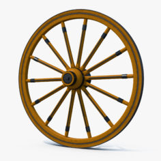Antique Wagon Wheel 3D Model