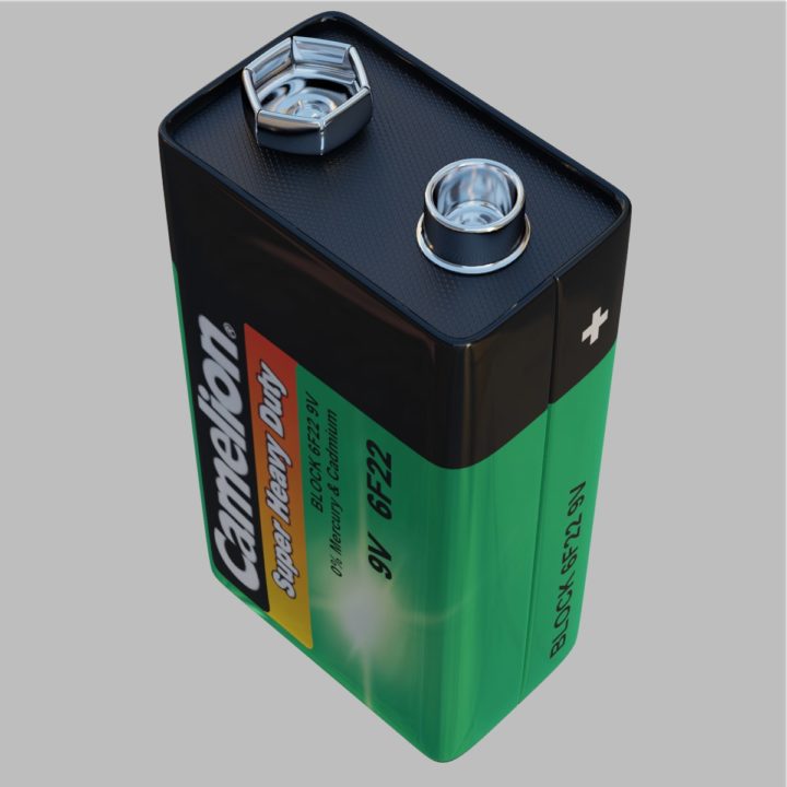 Battery Camelion 9v 3D Model