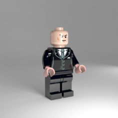 3D Lego Lex Luthor Figure 3D Model