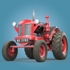 Vintage Tractor David Brown 3D Model