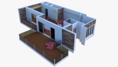 3D Urban Miami Apartment With Interior Furnishing 3D Model