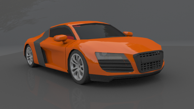 Audi R8 blend obj maya fbx 3D Model