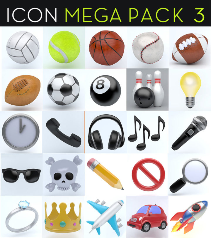 ICON MEGAPACK 3 3D model 3D Model