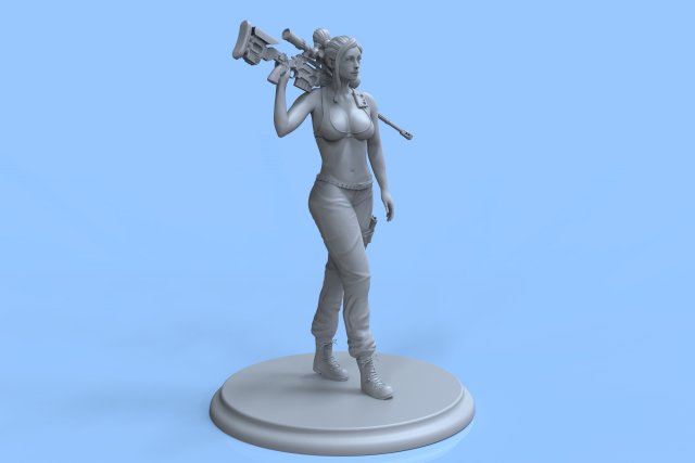 Snipergirl 3D Model