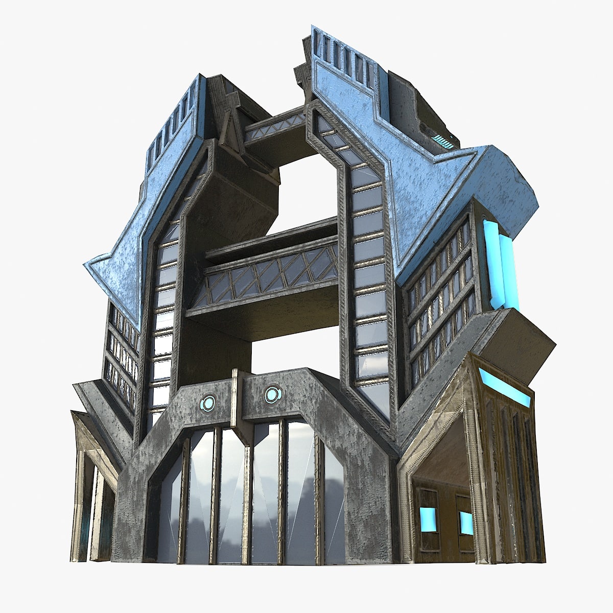 Sci Fi Chinese Command Center 3D Model