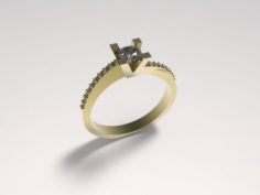 Engagement ring printablering002 3D Model