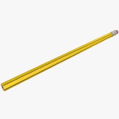 Yellow Black Pencil 2 3D model 3D Model