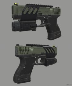 G18 rare Pistol 3D Model