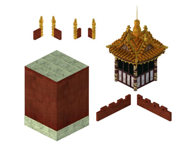 Building accessories – Palace 06 3D Model