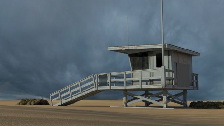The guard room on the beach 3D Model