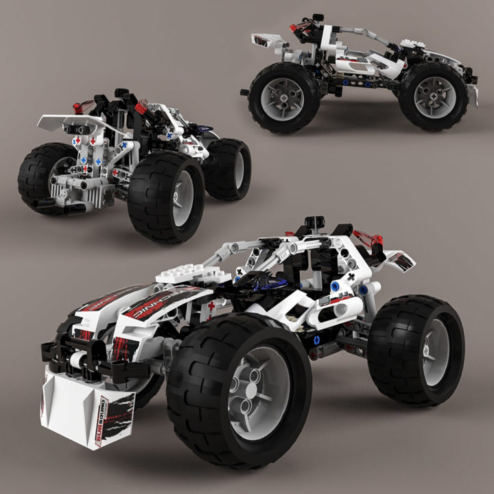 Lego Technic Quad-Bike 3D Model