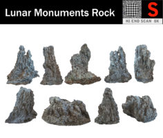 Lunar Rocks Pack 9 model 3D Model