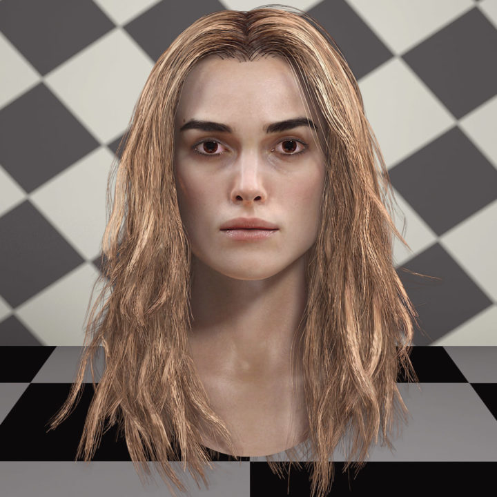 3d model Keira Knightley head V2 3D Model