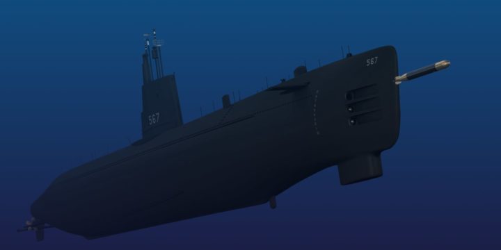 USS Gudgeon SS-567 3D Model